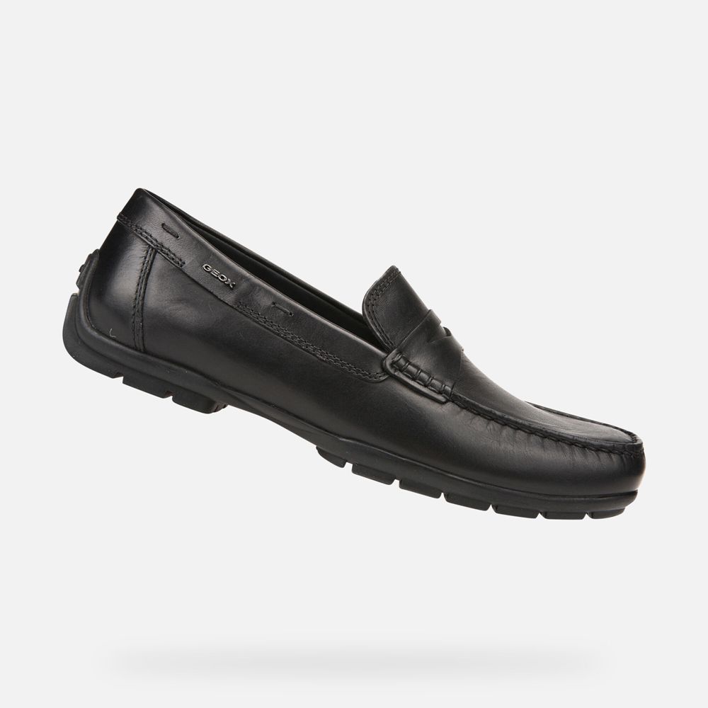 Mocassins Geox Homem Pretas - Moner 2Fit Wide - KTJRO6479